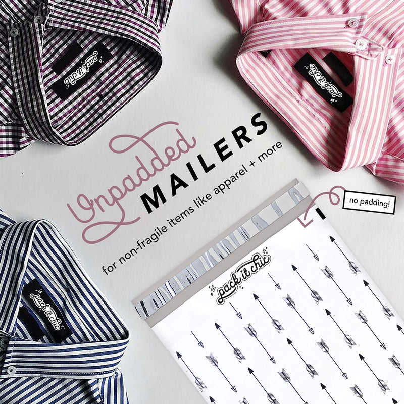 Pack It Chic - 10X13 (100 Pack) Arrows Pattern Poly Mailer Envelope Plastic Custom Mailing & Shipping Bags - Self Seal - Image 4